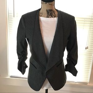 Fitted Blazer black with white dots 3/4 sleeves